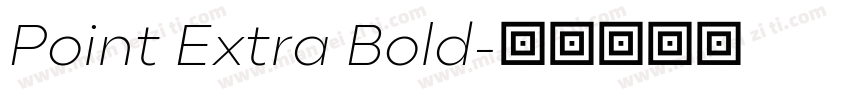 Point Extra Bold字体转换